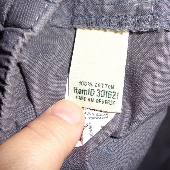 LL Bean Gray Cotton Casual Slacks Large Petite NWT - Picture 4 of 4